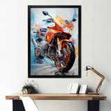 Velocity Speed Bike Fury - Motorcycle Canvas Wall Art