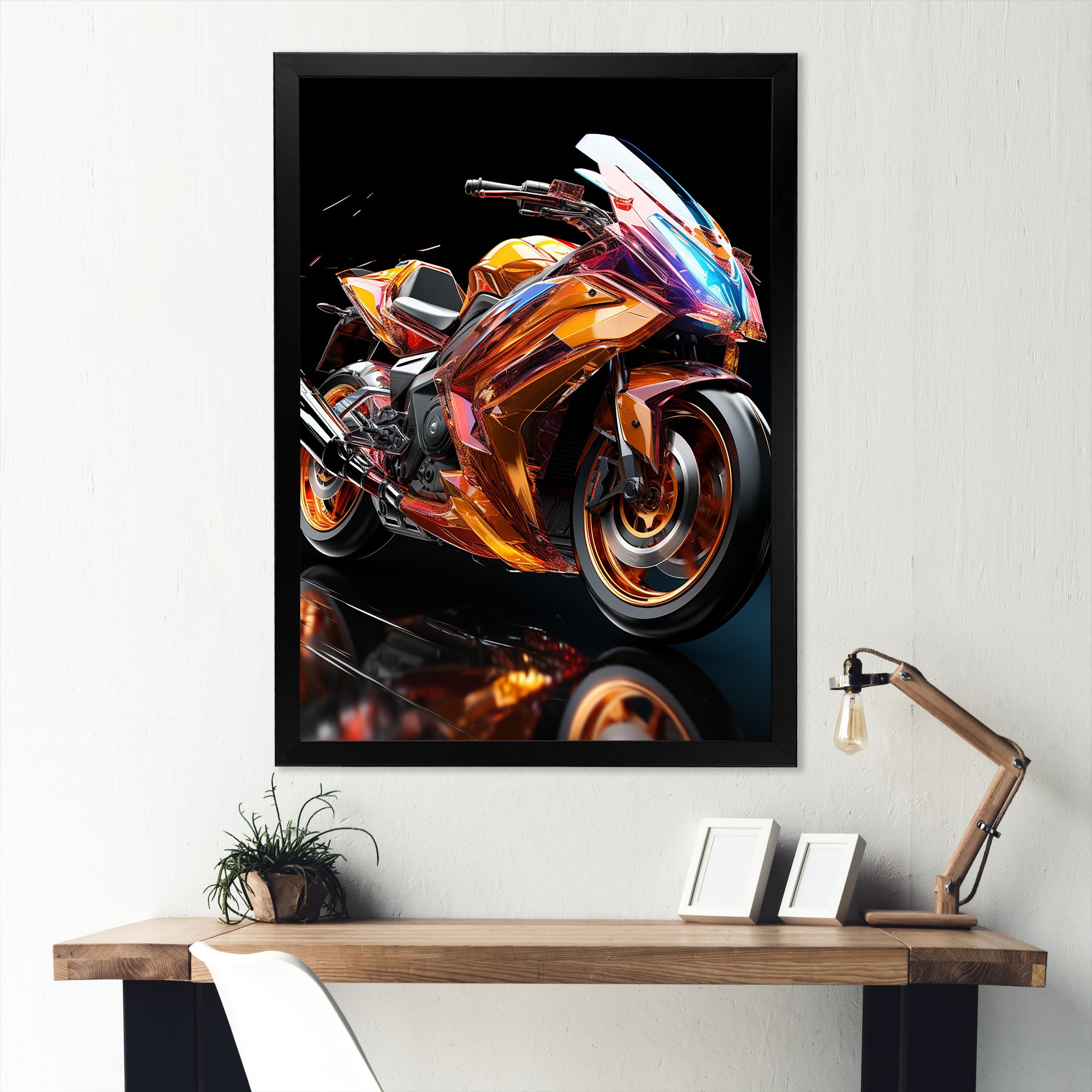 A Speed Motorcycle Adventure - Motorcycle Canvas Wall Art