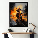 Yellow Dirt Bike Adventure - Motorcycle Canvas Wall Art