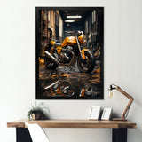 Yellow Dirt Bike Elegance - Motorcycle Canvas Wall Art
