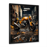 Yellow Dirt Bike Elegance - Motorcycle Canvas Wall Art