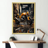 Yellow Dirt Bike Elegance - Motorcycle Canvas Wall Art