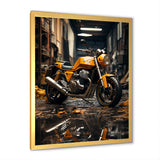 Yellow Dirt Bike Elegance - Motorcycle Canvas Wall Art