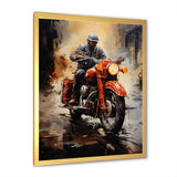 Crimson Thunder Red Dirt Bike - Motorcycle Canvas Wall Art