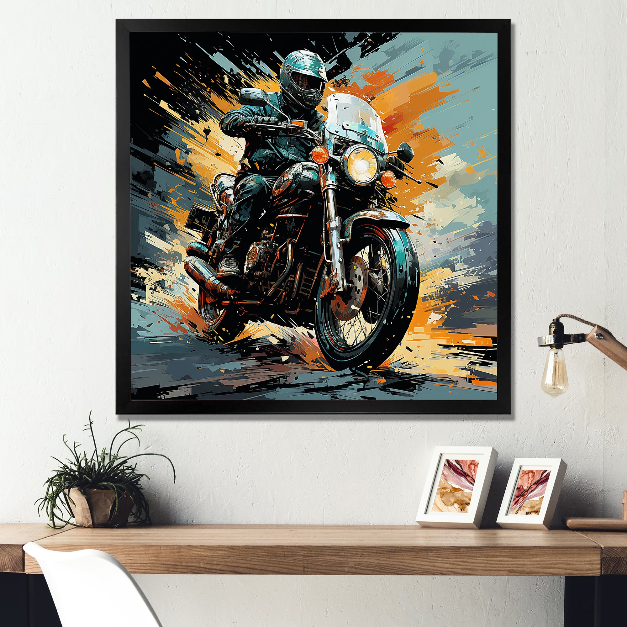 Dirt Bike Motorcycle Matrix - Motorcycle Canvas Wall Art