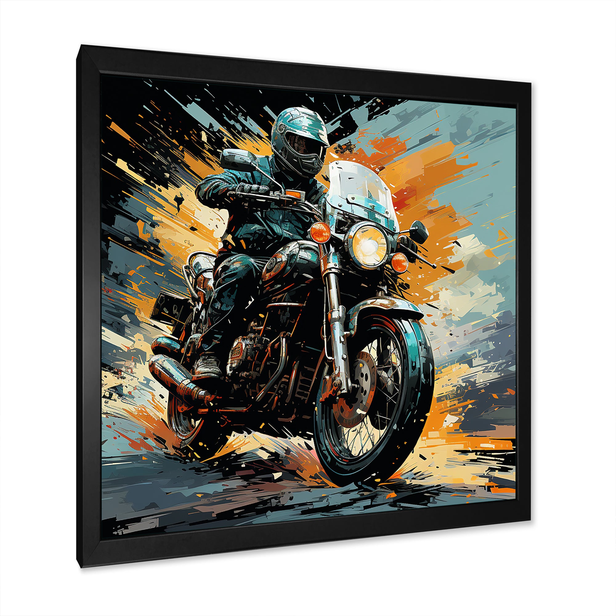 Dirt Bike Motorcycle Matrix - Motorcycle Canvas Wall Art