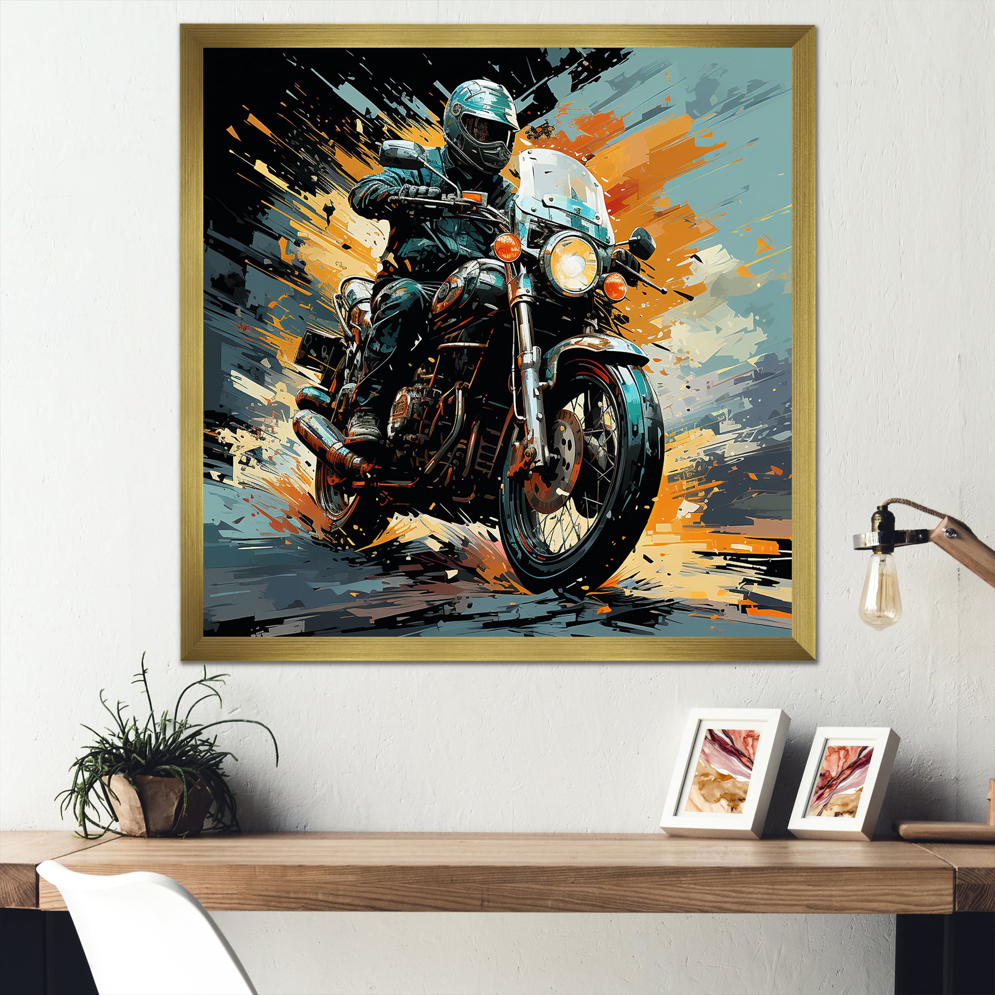 Dirt Bike Motorcycle Matrix - Motorcycle Canvas Wall Art