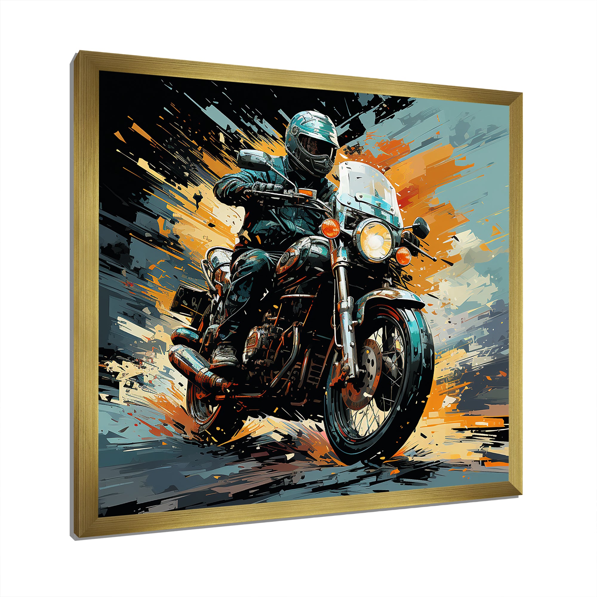 Dirt Bike Motorcycle Matrix - Motorcycle Canvas Wall Art