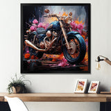 Expressionist Motor Adventure - Motorcycle Canvas Wall Art