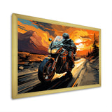 Expressionist Motorcycle Ride - Motorcycle Canvas Wall Art