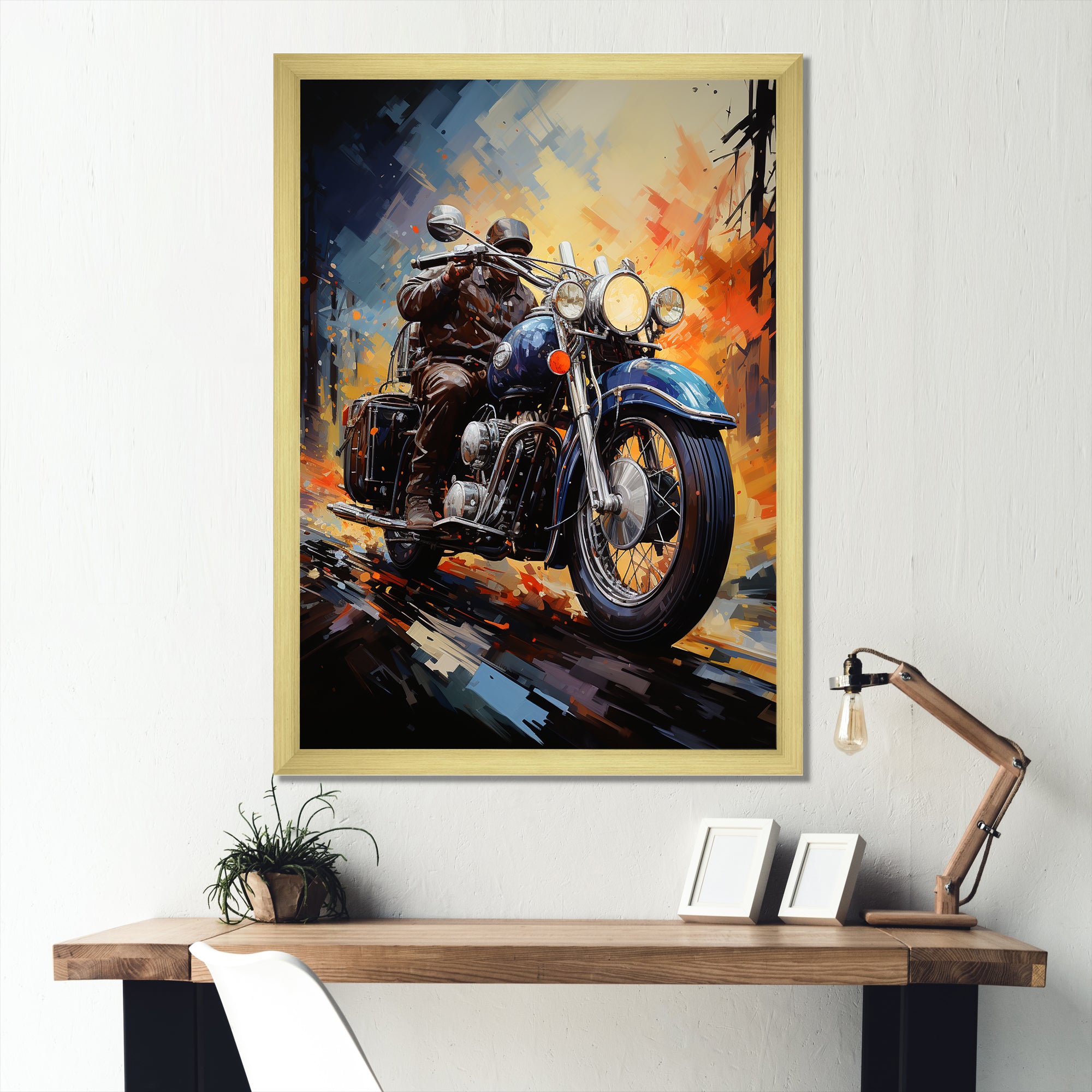 Fantasy Motorcycle Odyssey - Motorcycle Canvas Wall Art