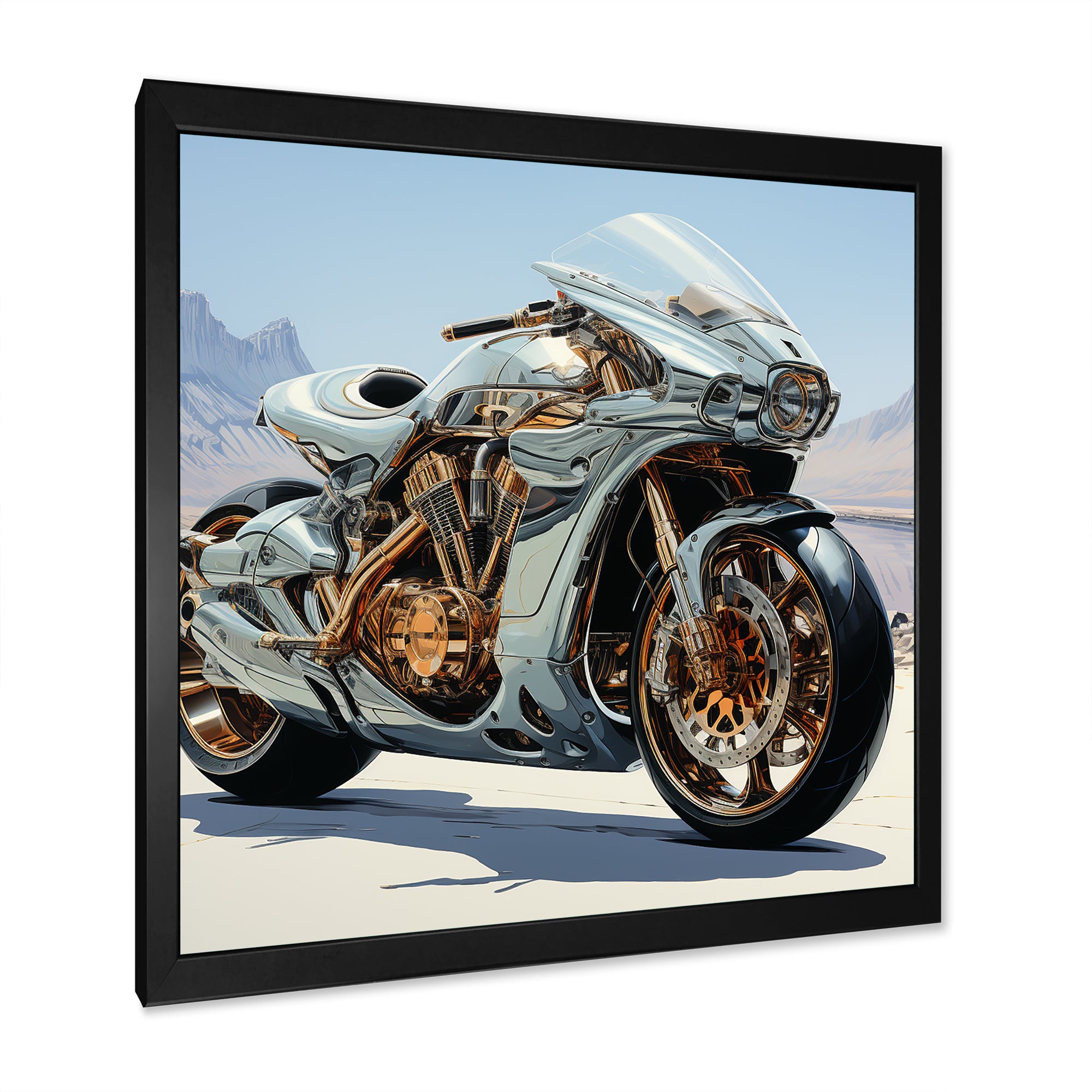 Futuristic Speedster - Motorcycle Canvas Wall Art