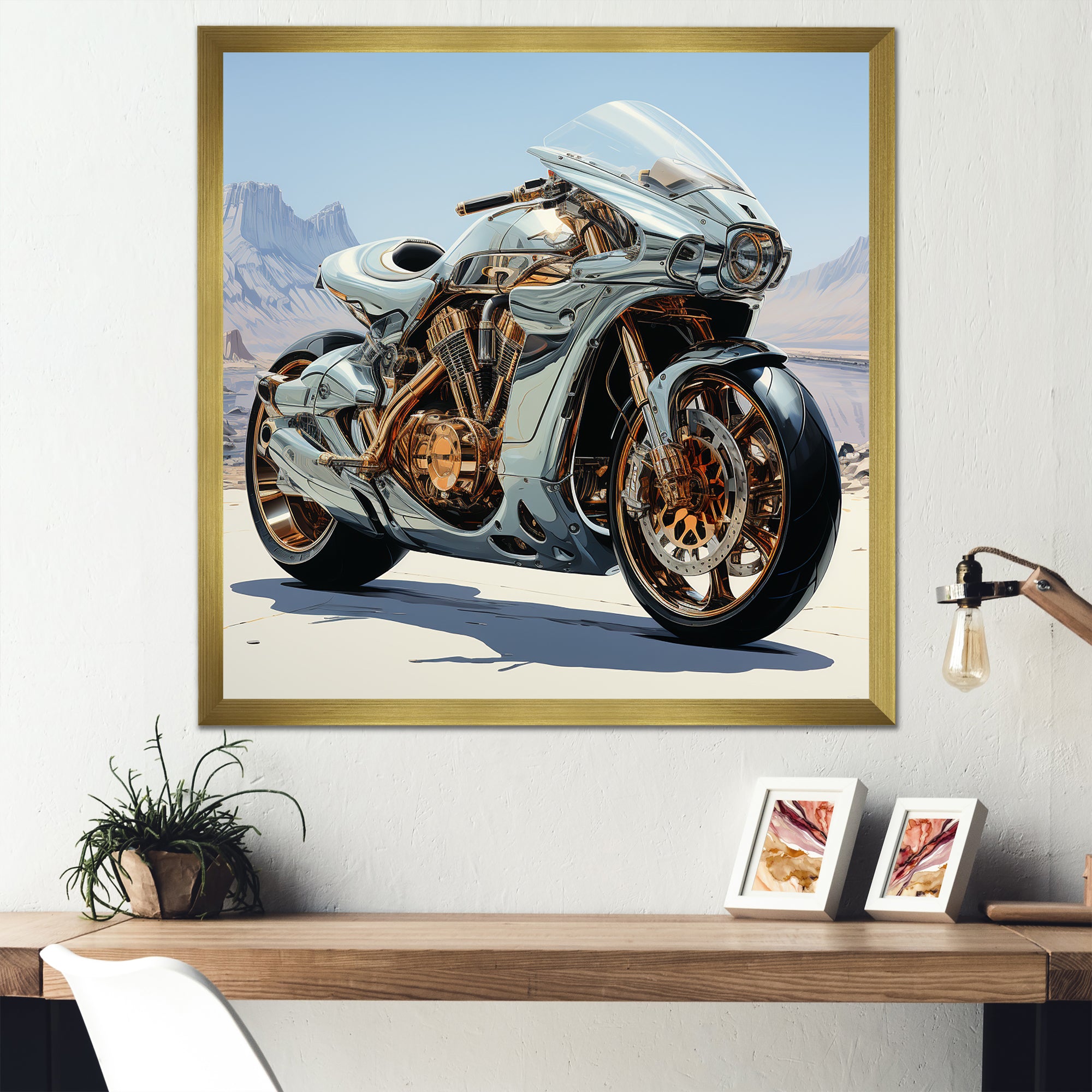 Futuristic Speedster - Motorcycle Canvas Wall Art