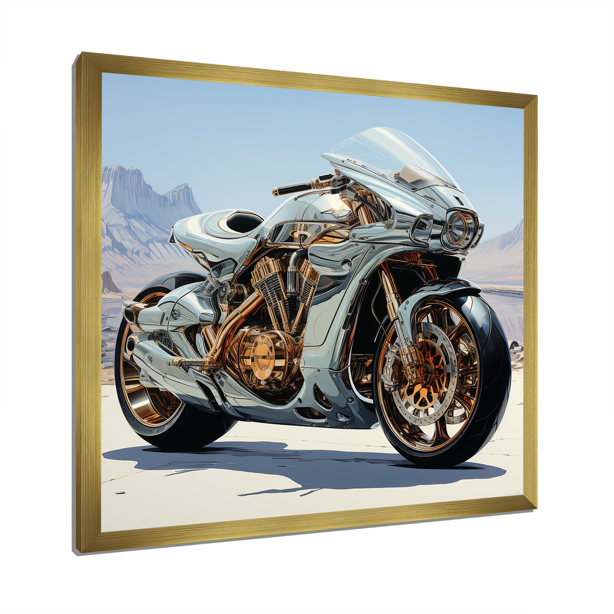 Futuristic Speedster - Motorcycle Canvas Wall Art