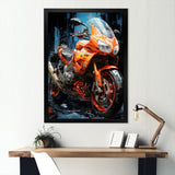 Geometric Bike Essence - Motorcycle Canvas Wall Art