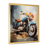 Impressionist Bike Ride - Motorcycle Canvas Wall Art