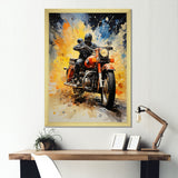 Industrial Motorcycle Adventure - Motorcycle Canvas Wall Art