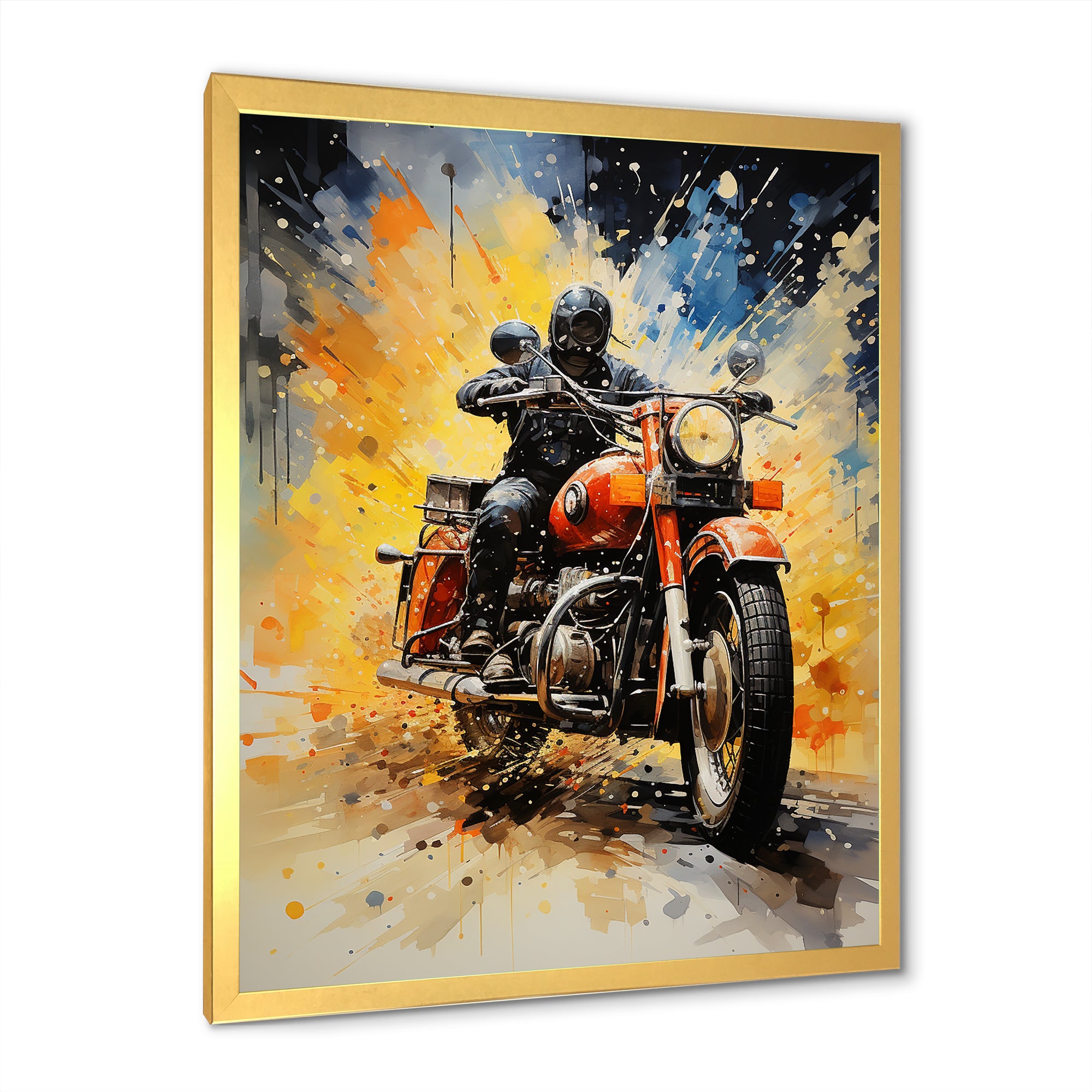 Industrial Motorcycle Adventure - Motorcycle Canvas Wall Art