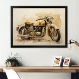 Minimalism Motorcycle - Motorcycle Canvas Wall Art