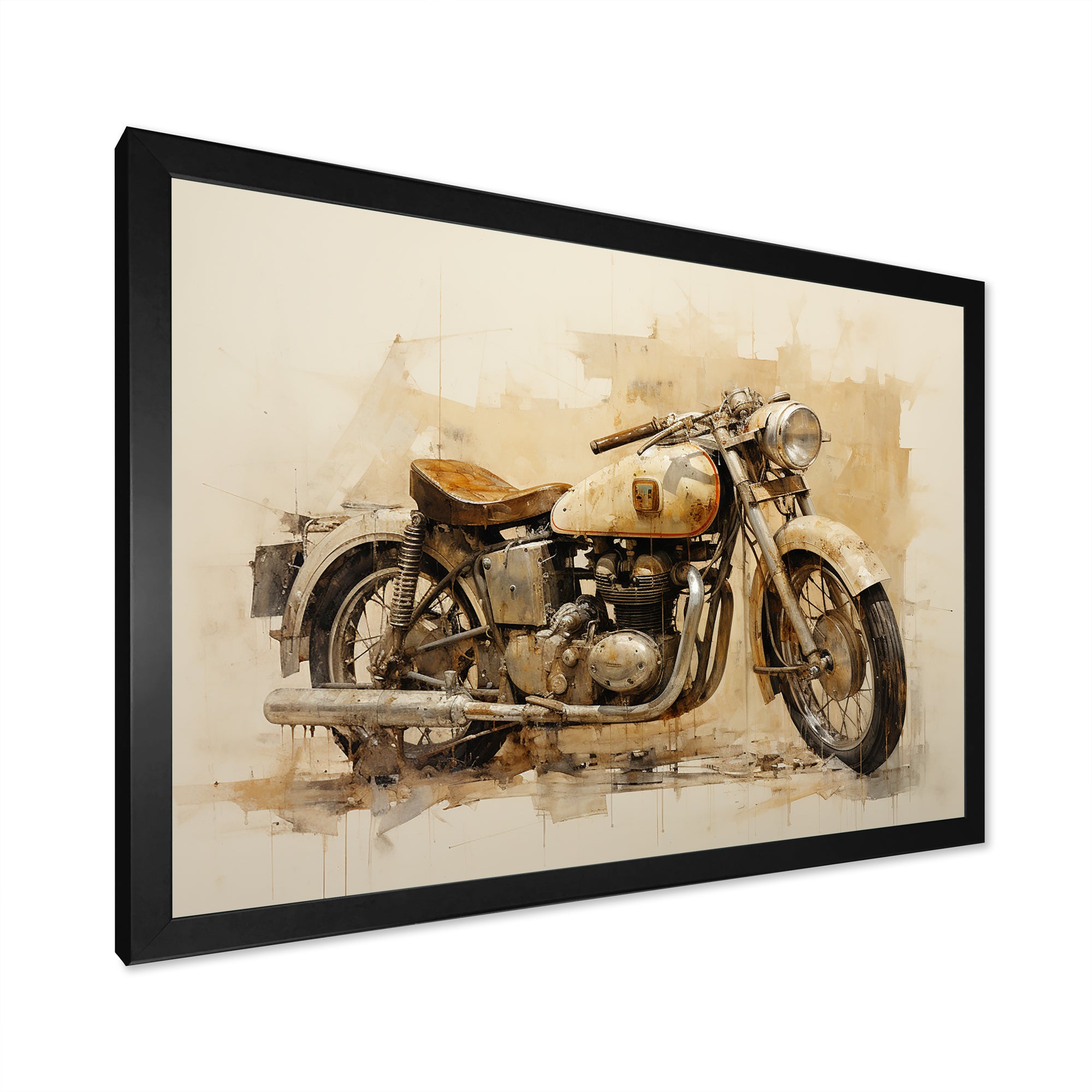 Minimalism Motorcycle - Motorcycle Canvas Wall Art