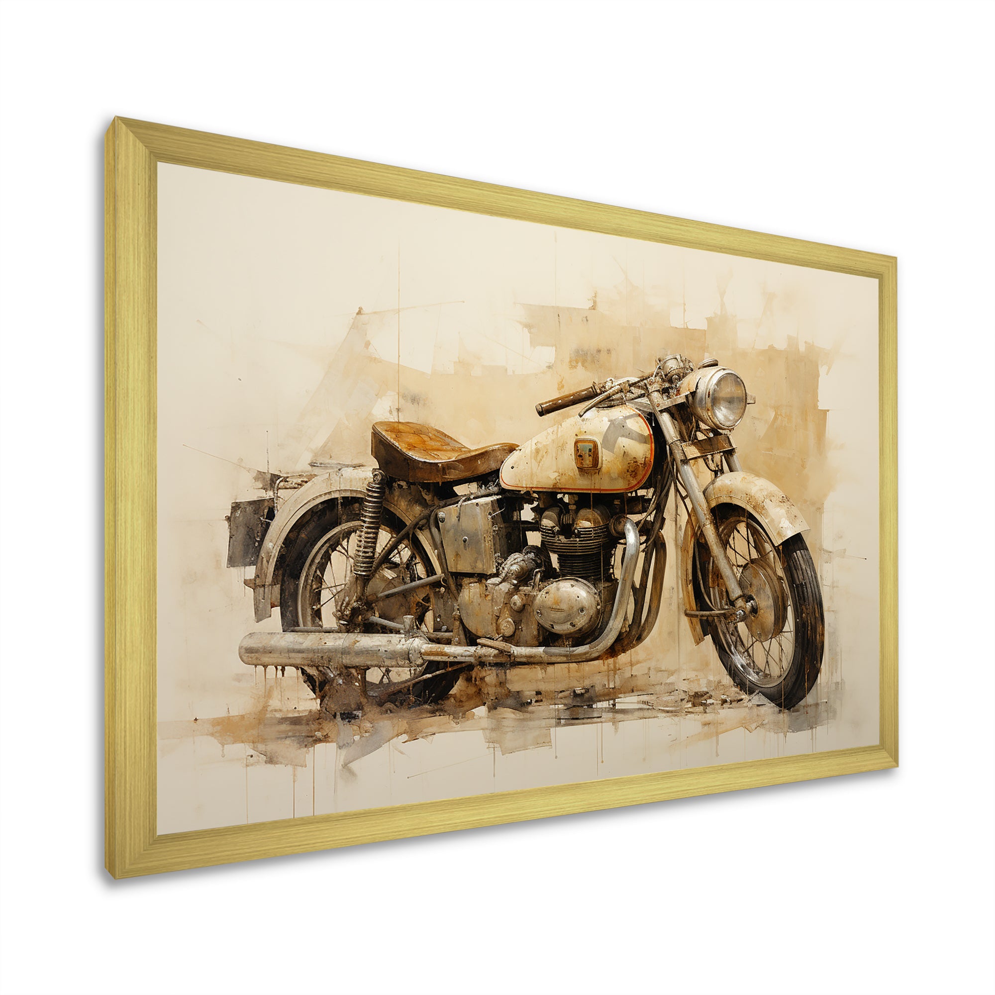 Minimalism Motorcycle - Motorcycle Canvas Wall Art