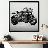 Minimalist Roadster - Motorcycle Canvas Wall Art