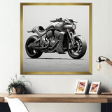 Minimalist Roadster - Motorcycle Canvas Wall Art