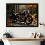 Motorcycle Charm In Winter - Motorcycle Canvas Wall Art