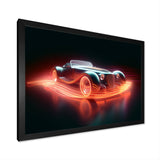 Neon Light Strips Roadster - Classic Cars Canvas Wall Art