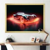 Neon Light Strips Roadster - Classic Cars Canvas Wall Art