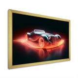 Neon Light Strips Roadster - Classic Cars Canvas Wall Art