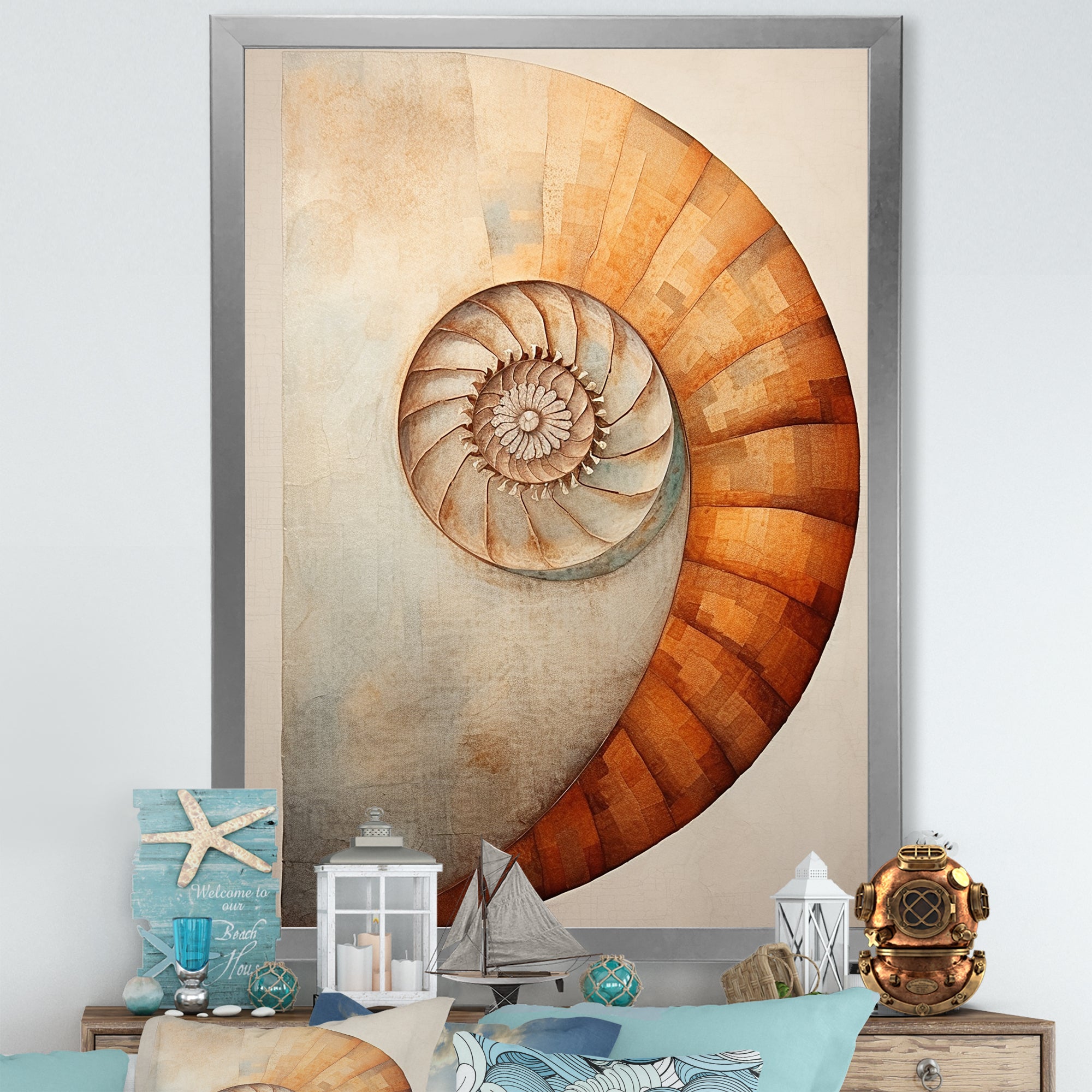Copper Curves Nautilus Spiral - Nautilus Wall Decor