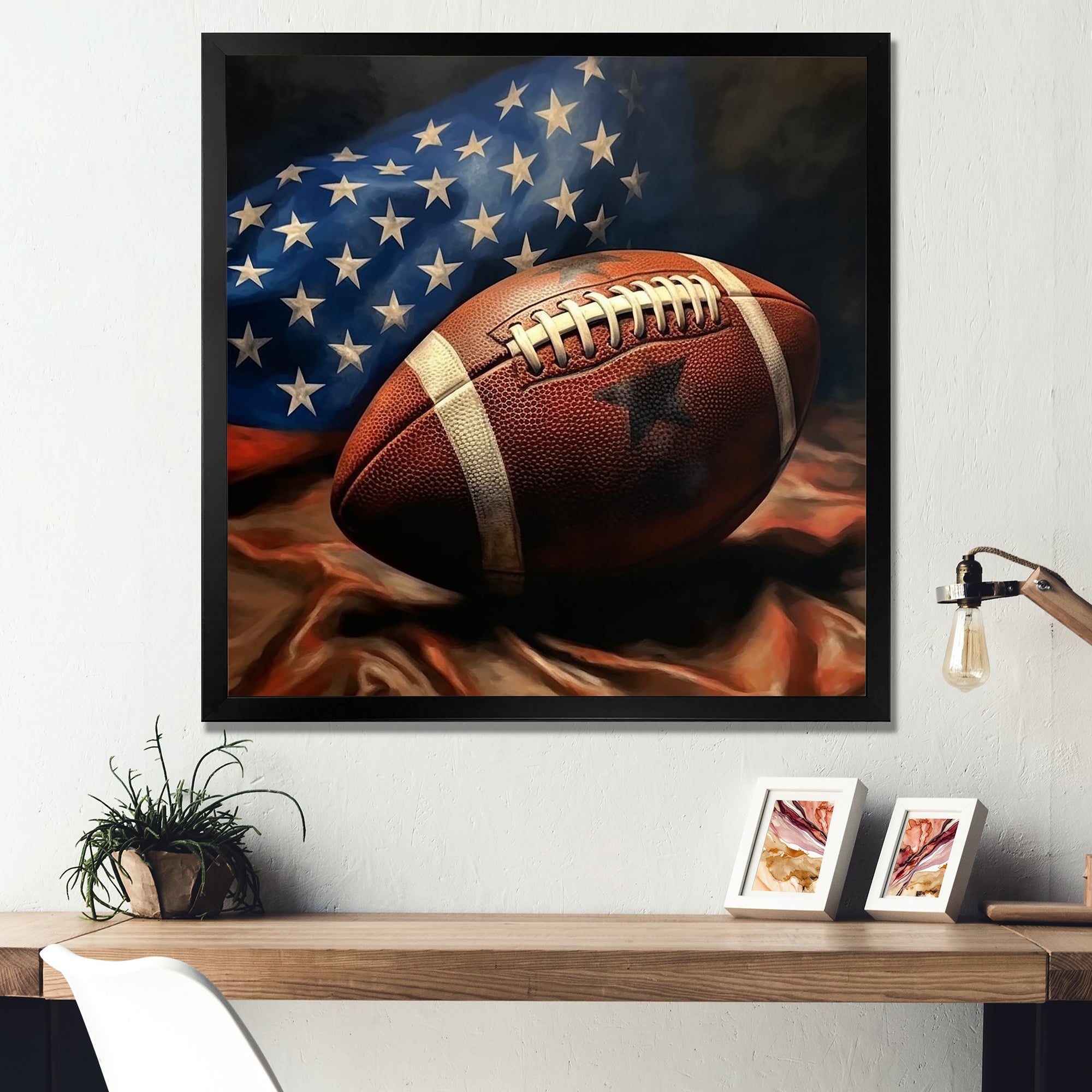 Patriot USA Football Ballon - NFL Canvas Wall Art