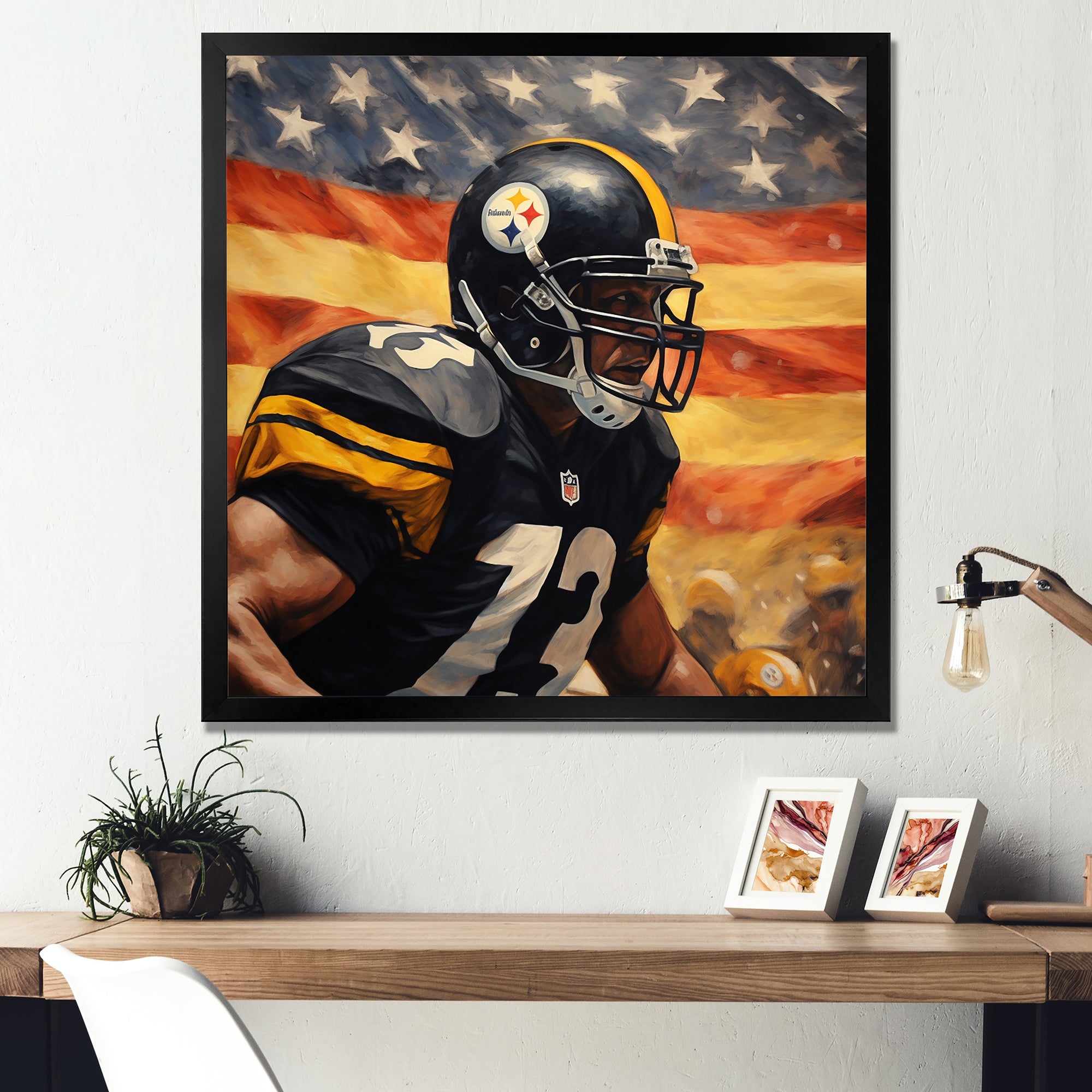 Patriot USA Football Player I - NFL Canvas Wall Art