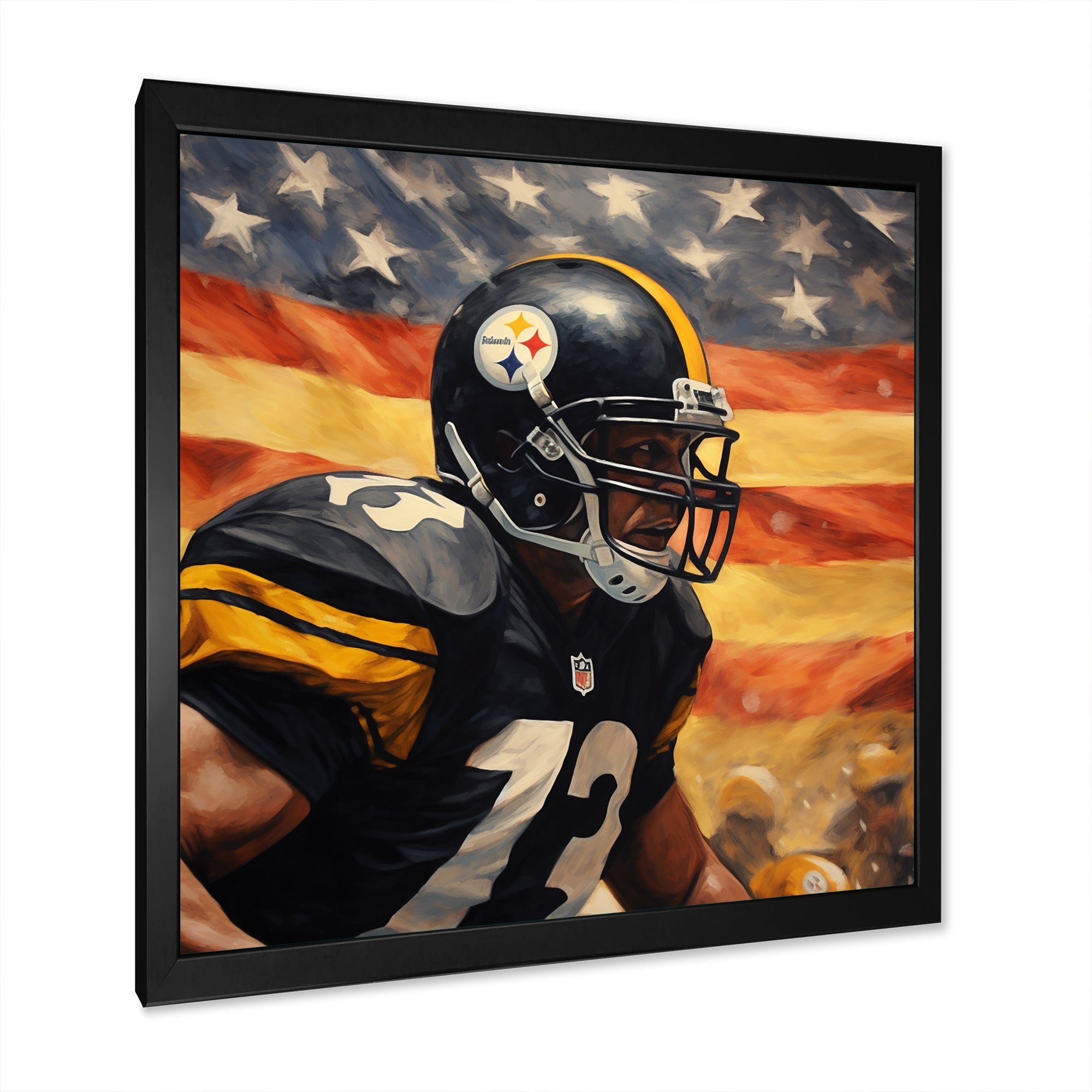Patriot USA Football Player I - NFL Canvas Wall Art