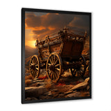 Old American Cart In Texas Horizon - Old American Cart Canvas Wall Art