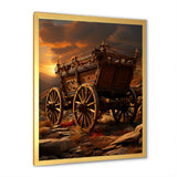 Old American Cart In Texas Horizon - Old American Cart Canvas Wall Art