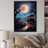 A Fantasy Gothic Old Cart - Old American Cart Canvas Wall Art
