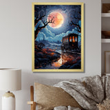 A Fantasy Gothic Old Cart - Old American Cart Canvas Wall Art