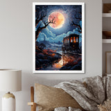A Fantasy Gothic Old Cart - Old American Cart Canvas Wall Art