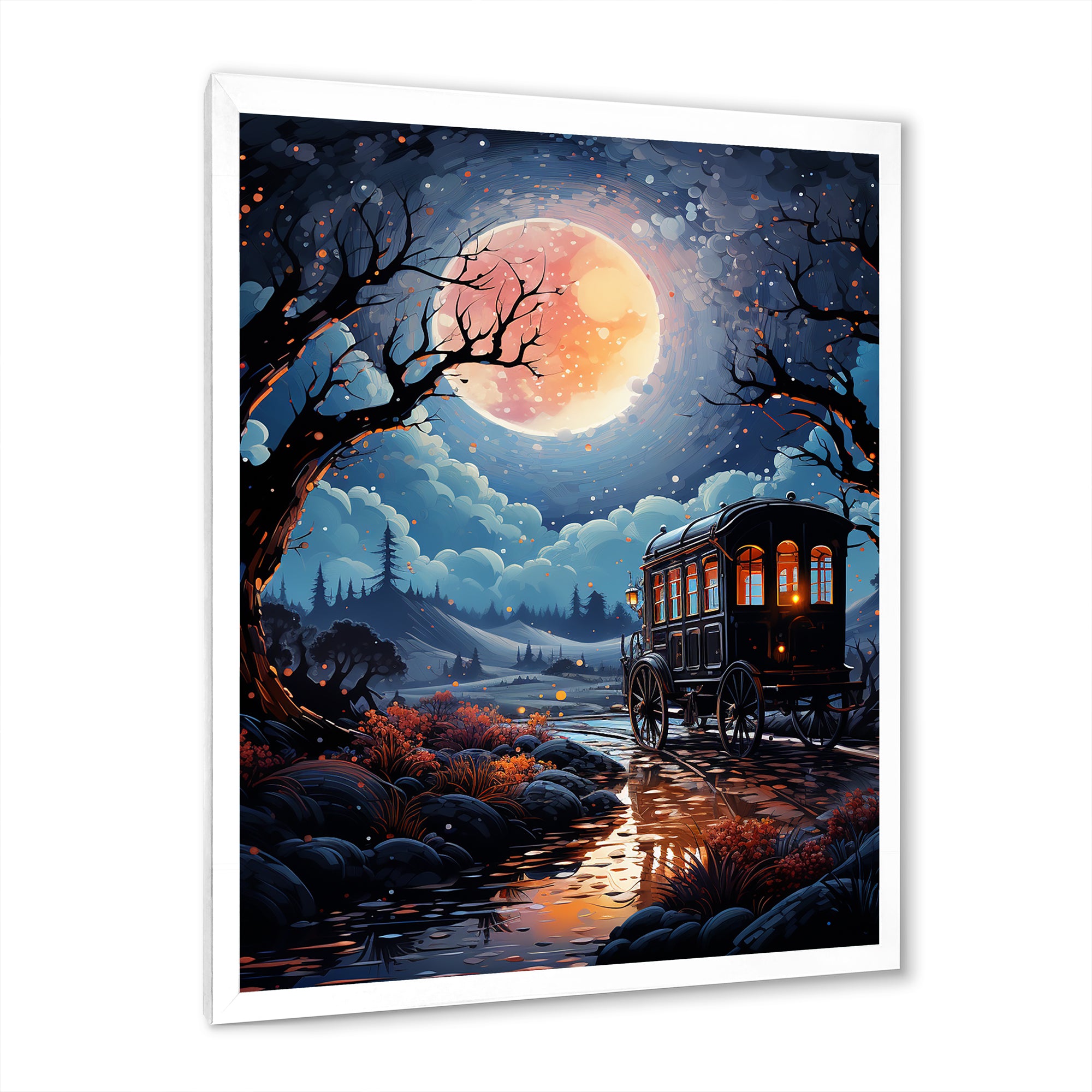 A Fantasy Gothic Old Cart - Old American Cart Canvas Wall Art