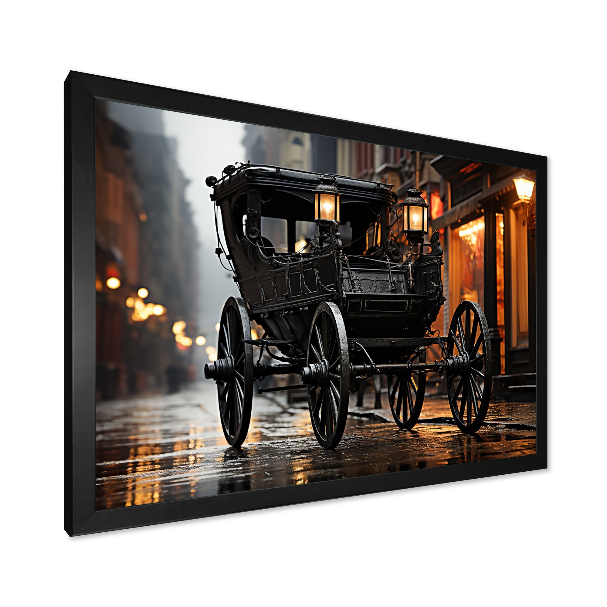 A Romantic Gothic Old Cart - Old American Cart Canvas Wall Art