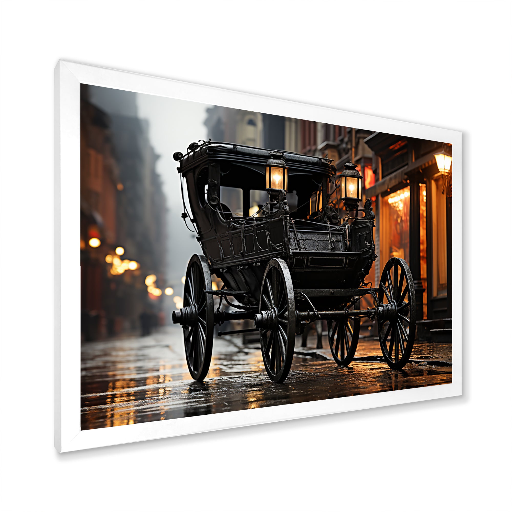 A Romantic Gothic Old Cart - Old American Cart Canvas Wall Art