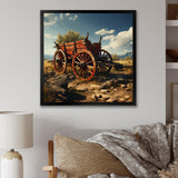 Old American Cart In Usa - Old American Cart Canvas Wall Art
