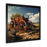 Old American Cart In Usa - Old American Cart Canvas Wall Art
