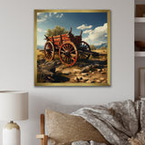 Old American Cart In Usa - Old American Cart Canvas Wall Art