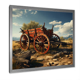 Old American Cart In Usa - Old American Cart Canvas Wall Art