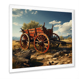 Old American Cart In Usa - Old American Cart Canvas Wall Art