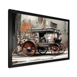Street Art Vintage Carriage Cart - Old American Cart Canvas Wall Art