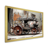 Street Art Vintage Carriage Cart - Old American Cart Canvas Wall Art